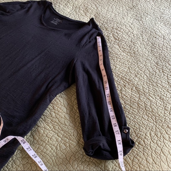 Chico’s Black Long Sleeve T-Shirt * 16 - Picture 9 of 13